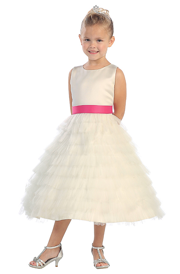 Flower Girl Dresses #TT5580W : Simple Yet Gorgeous Satin Bodiced Dress ...