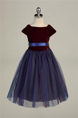 Flower Girl Dress : AG3007 : Gorgeous, Twirl-Worthy Velvet & Tulle Dress