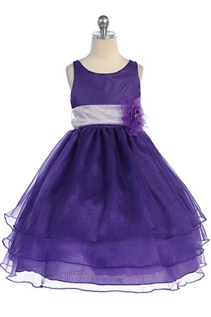 Flower Girl Dresses #CA574P : Three Layer Organza Dress