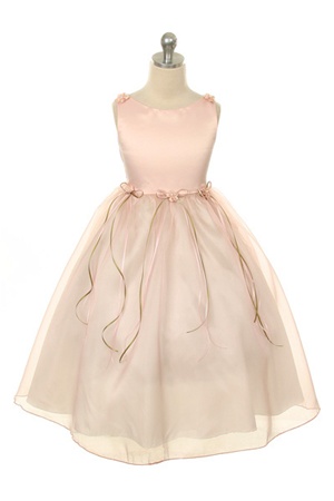 Flower Girl Dresses # KD149R : Classical Satin and Organza Dress