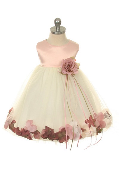 Petal pink store flower girl dresses