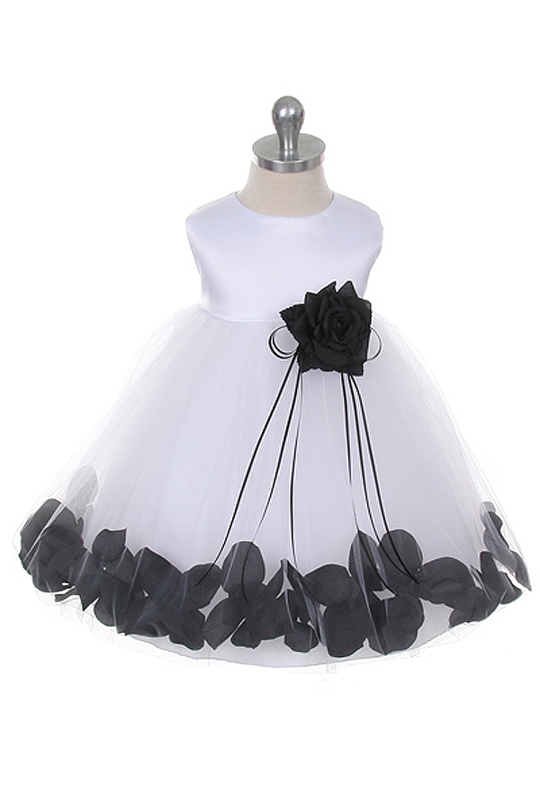 tulle dress with flowers inside