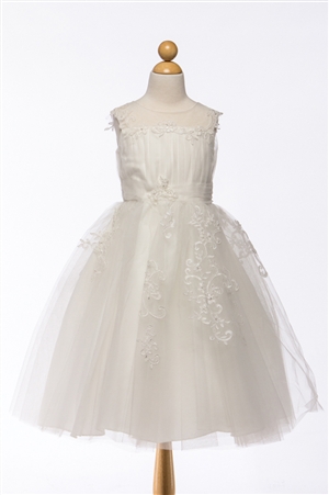 Beautiful Embroidered Tulle Gown  (#PA201C)