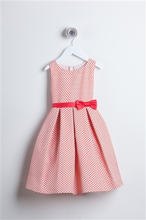 Flower Girl Dresses # SK520 : Petite Polka Dot Jacquard Dress