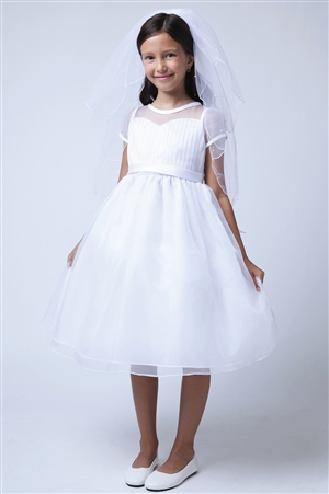 Sweet Pleated Organza Top with Sweetheart Neckline (SK564)